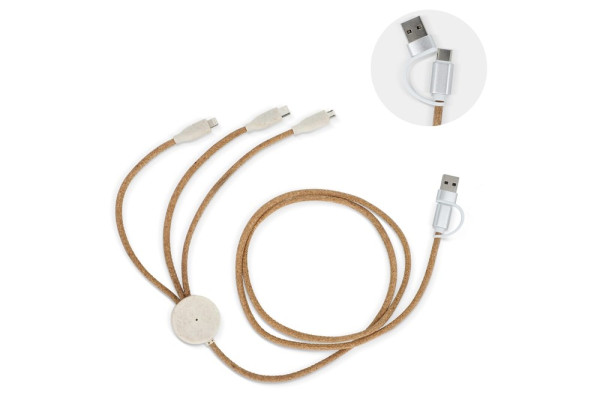 FSC cork 3 in 1 PD charging & data cable