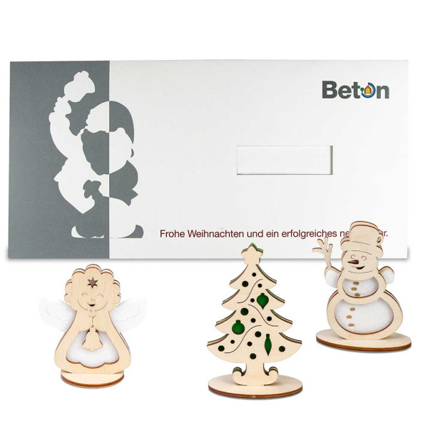 Kerstkaart steekfiguren Premium
